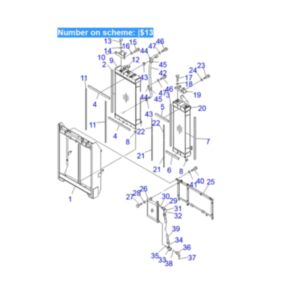 BUY For Komatsu Bulldozer D65EX-15E0 D65PX-15E0 D65WX-15E0 Water Tank Radiator Core D60 ASS'Y 14X-03-35112 for sale