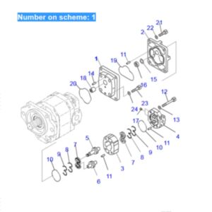 BUY For Komatsu Dump Truck HD465-7E0 HD465-7R HD605-7E0 HD605-7R Hydraulic Pump 705-22-28310 for sale