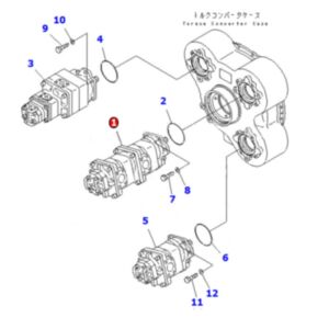 BUY For Komatsu Dump Truck HM350-1 HM350-1L Hydraulic Gear Pump 705-56-34590 for sale