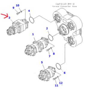 BUY For Komatsu Dump Truck HM400-1 HM400-1L Hydraulic Gear Pump 705-56-33080 for sale