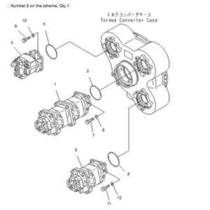 BUY For Komatsu Dump Truck HM400-1 Hydraulic Pump 705-12-40040 705-22-40110 for sale
