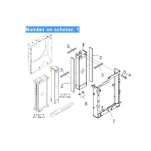 BUY For Komatsu Excavator PC118MR-8 PC138US-8 PC138USLC-8 PW118MR-8 Water Tank Radiator ASS'Y 22B-03-21411 for sale