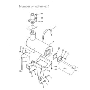 BUY For Komatsu Excavator PC120-1 PC120-2 Engine S4D105 Muffler 6135-11-5580 for sale