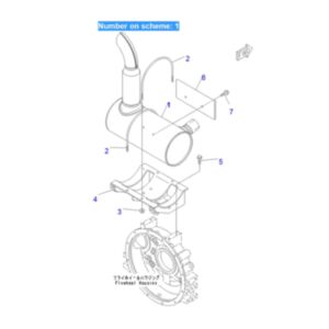 BUY For Komatsu Excavator PC130-8 Muffler Silencer 6271-11-5230 for sale