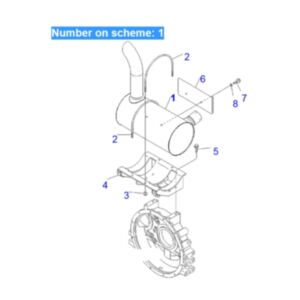 BUY For Komatsu Excavator PC138US-8 PC138USLC-8 PC118MR-8 PW118MR-8 Muffler Silencer 6271-11-5210 for sale