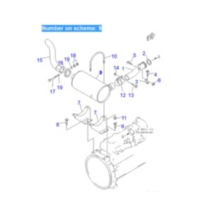 BUY For Komatsu Excavator PC150-3 PC150LC-3 Muffler Silencer 6207-11-5220 6207-11-5221 for sale
