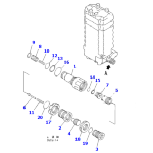 BUY For Komatsu Excavator PC150-6K PC160-6K PC200EN-6K Main Valve 723-30-90400 for sale