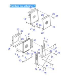 BUY For Komatsu Excavator PC220-6 PC230-6 Water Tank Radiator ASS'Y 206-03-61410 for sale