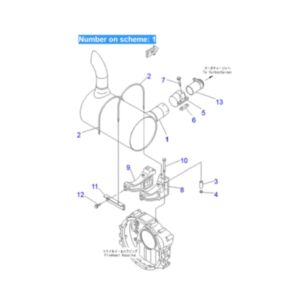 BUY For Komatsu Excavator PC270-7-AG PC270-7 PC290NLC-7K PC220LL-7L PC200LL-7L PC270LC-7L PC308USLC-3 Muffler Silencer 6738-11-5530 for sale