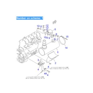 BUY For Komatsu Excavator PC300-3 PC300LC-3 Muffler Silencer 6151-11-5720 for sale