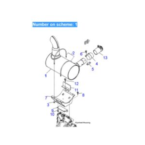 BUY For Komatsu Excavator PC308USLC-3E0 PC270-8 PC290NLC-8K PC290LC-8K PC220LL-8 PC308USLC-3E0-W1 Muffler Silencer 6754-11-5320 for sale