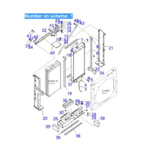 BUY For Komatsu Excavator PC400-8 PC450-8 Water Tank Radiator Ass'y 208-03-75111 for sale