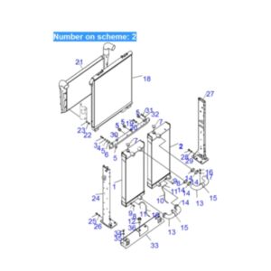 BUY For Komatsu Excavator PC600-8 PC650LC-8E0 PC700LC-8E0 PC700LC-8R Water Tank Radiator ASS'Y 21M-03-21120 for sale