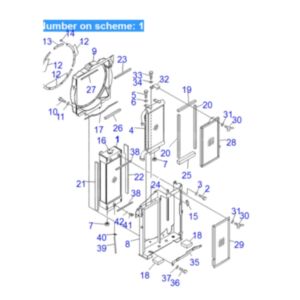 BUY For Komatsu Excavator PC78US-6 Water Tank Radiator ASS'Y 21W-03-42110 for sale