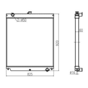 BUY For Hitachi Excavator ZX180 Water Tank Radiator Core ASS'Y for sale