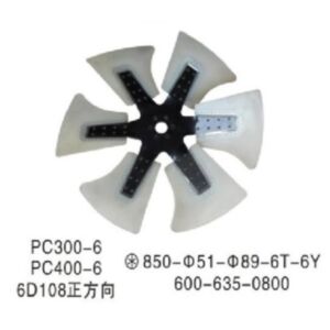 BUY For Komatsu SAA6D108E SA6D108 S6D125 Engine PC300LC PC300-3 PC300-5 PC310-5 GD705A-4 CD110R-1 EC210Z-1 Fan Cooling 600-635-0800 for sale