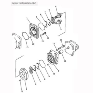 BUY For Komatsu Wheel Loader 542 WA420-1 WA420-1LC Loader and Steering Pump 705-34-34340 for sale