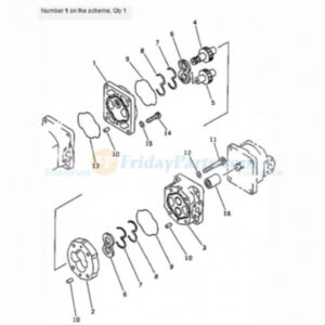 BUY For Komatsu Wheel Loader 542 WA400 WA420 hydraulic Pump for 705-12-36340   for sale