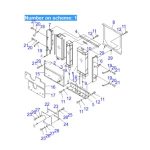BUY For Komatsu Wheel Loader WA200-5 WA250-5 Water Tank Radiator Core ASS'Y 418-03-31113 for sale