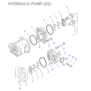 BUY For Komatsu Wheel Loader WA250-3 WA250L-3 WA200-1 WA200-3 Hydraulic Pump 705-51-20290 for sale