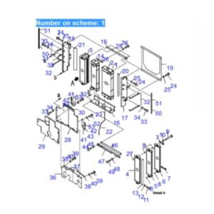 BUY For Komatsu Wheel Loader WA320-5 WA320L-5 WA320-5L Water Tank Radiator Core ASS'Y 419-03-31114 for sale