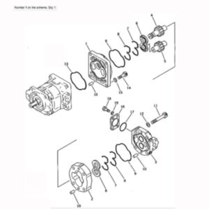 BUY For Komatsu Wheel Loader WA350-1 Loader and Steering Pump 705-52-30080 for sale
