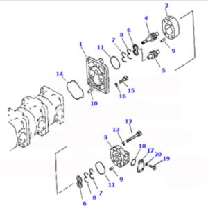 BUY For Komatsu Wheel Loader WA380-3 WA380-DZ-3 Hydraulic Pump 705-33-27540 for sale