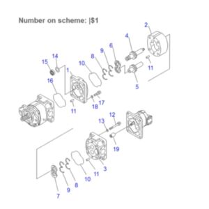 BUY For Komatsu Wheel Loader WA380-5 WA400-5 WA430-5Gear Pump 705-21-39070 for sale