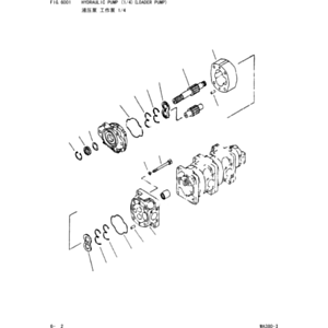 BUY For Komatsu Wheel Loader WA380-DZ-3 WA380-3 Hydraulic Pump 705-11-38240 for sale