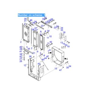BUY For Komatsu Wheel Loader WA380Z-6 Water Tank Radiator ASS'Y 423-03-41440 for sale