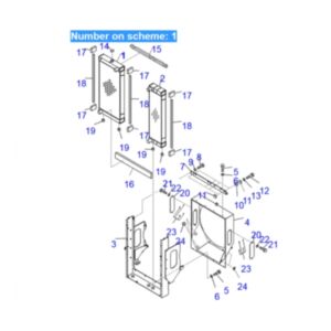 BUY For Komatsu Wheel Loader WA430-6 WA430-6E0 Water Tank Radiator Core ASS'Y 424-03-41111 for sale