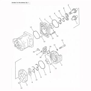 BUY For Komatsu Wheel Loader WA450-1 WA450-2 WA470-1 545 Hydraulic Pump 705-52-20240 for sale