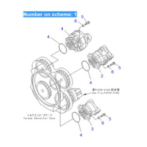 BUY For Komatsu Wheel Loader WA500-3 Hydraulic Gear Pump 705-12-44040 for sale