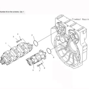 BUY For Komatsu Wheel Loader WA600-3 WA600-3D Hydraulic Pump 705-52-31080 for sale