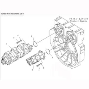 BUY For Komatsu Wheel Loader WA600-3 WA600-3D Hydraulic Pump 705-56-47000 for sale