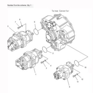 BUY For Komatsu Wheel Loader WA600-3 WA600-3D WD600-3 Hydraulic Pump 705-53-42000 for sale