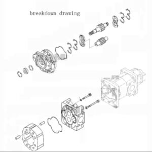 BUY For Komatsu Wheel Loader WD600-6 WA600-6R Hydraulic Gear Pump 705-55-43040 for sale
