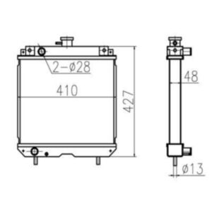BUY For Kubota B2400 Water Tank Radiator Core ASS'Y for sale