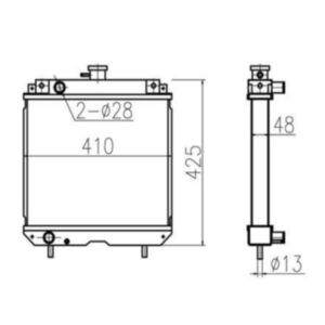 BUY For Kubota B2710 Water Tank Radiator Core ASS'Y for sale