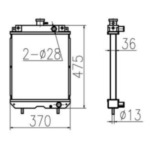 BUY For Kubota Excavator U16 Water Tank Radiator ASS'Y for sale