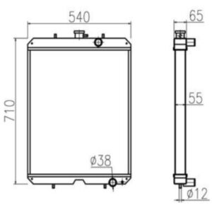 BUY For Kubota Excavator KX185 Water Tank Radiator Core ASS'Y for sale