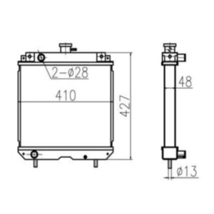 BUY For Kubota R1-211 Water Tank Radiator ASS'Y for sale
