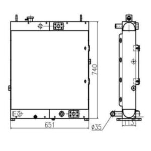 BUY For Lonking LG6085 Hydraulic Oil Cooler for sale
