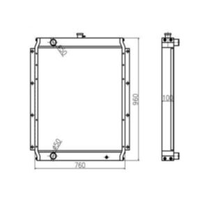 BUY For Sany Excavator SY215C-8S Water Tank Radiator Core ASS'Y for sale