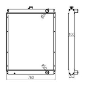 BUY For Sumitomo Excavator SH210A3 Water Tank Radiator Core ASS'Y KRH1628 for sale