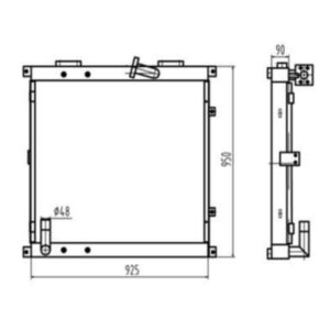 BUY For Sumitomo Excavator SH340 Hydraulic Oil Cooler for sale