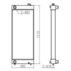 BUY For Sumitomo Excavator SH350-3 SH350-5 Water Tank Radiator Core ASS'Y for sale
