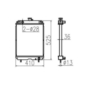 BUY For Yanmar US32 US36 Water Tank Radiator Core ASS'Y 129459-44501 for sale