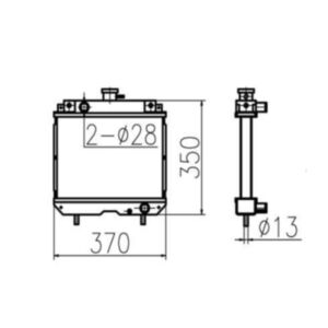 BUY For Yanmar Water Tank Radiator Core ASS'Y 119853-44510 for sale