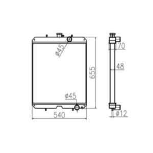 BUY For Yanmar Water Tank Radiator Core ASS'Y 129944-44501 for sale